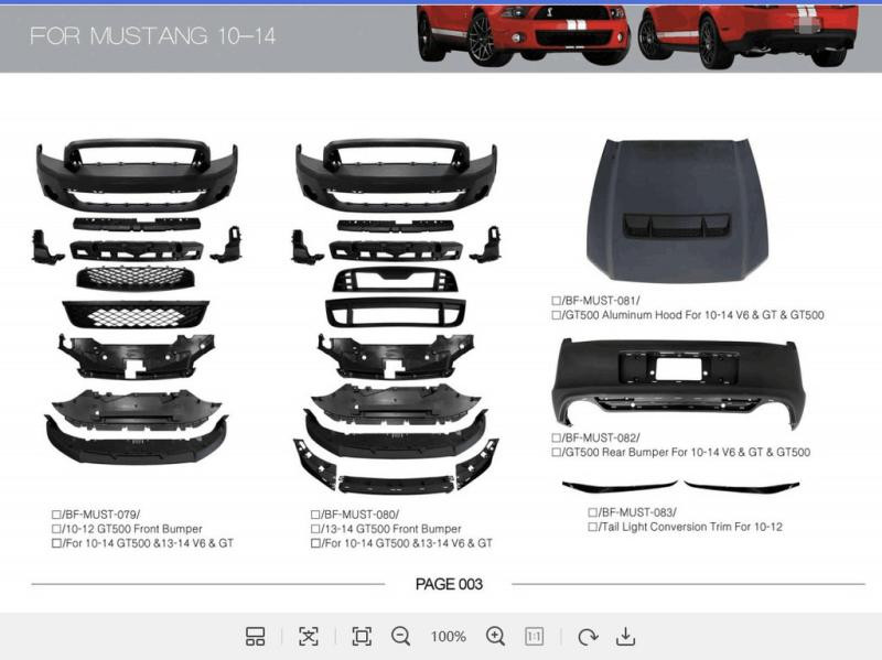 Купить Комплект обвесов для Ford Mustang 2015-2023 гг