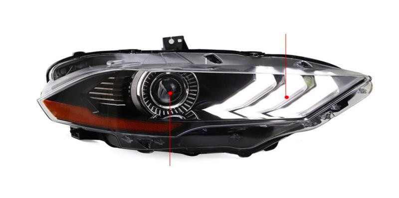 Купить Передняя оптика (2 шт, 2015-2025) для Ford Mustang