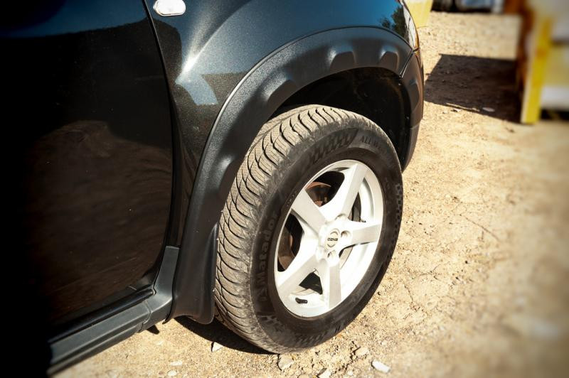 Купить Расширители арок с выпуклостями (8 шт, ABS) DDU - Украина для Renault Duster 2008-2017 гг