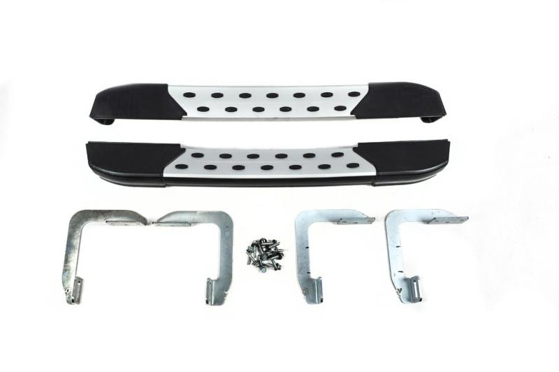 Купити Бокові пороги DOT-Line за колесом (2 шт., Алюм.) ExtraLong для Volkswagen Crafter 2006-2016 рр