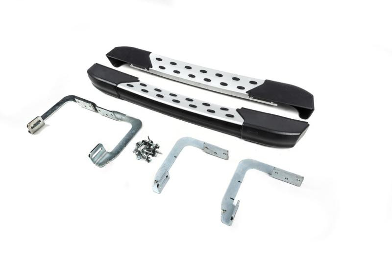 Купити Бокові пороги DOT-Line за колесом (2 шт., Алюм.) ExtraLong для Volkswagen Crafter 2006-2016 рр