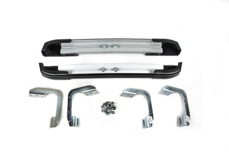 Купити Бокові пороги DOT-Line за колесом (2 шт., Алюм.) ExtraLong для Volkswagen Crafter 2006-2016 рр