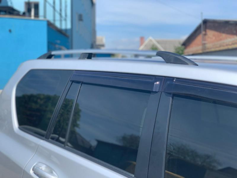 Купити Рейлінги турецька дизайн (Хром, 2 шт) металеві ніжки для Toyota Land Cruiser Prado 150