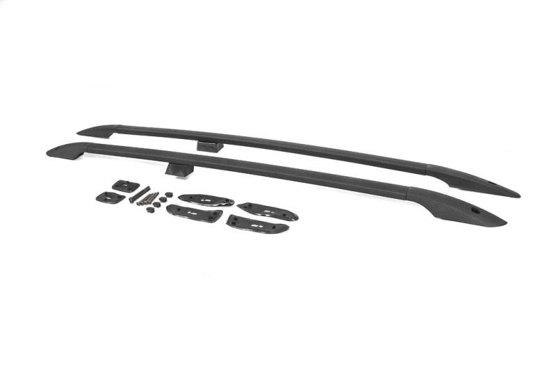 Купить Рейлинги турецкий дизайн (Черные, 2 шт) Металлические ножки для Toyota Land Cruiser 200