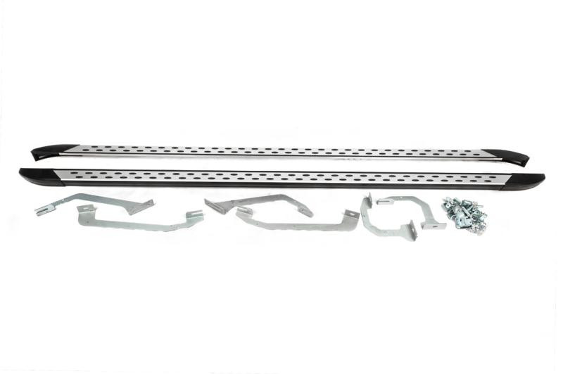 Купити Бокові пороги DOT-Line (2 шт., Алюм.) Середня база для Volkswagen Crafter 2006-2016 рр