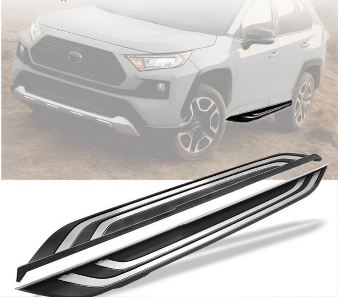 Купить Боковые пороги OEM V2B (2 шт, алюминий) для Toyota Rav 4 2019- гг