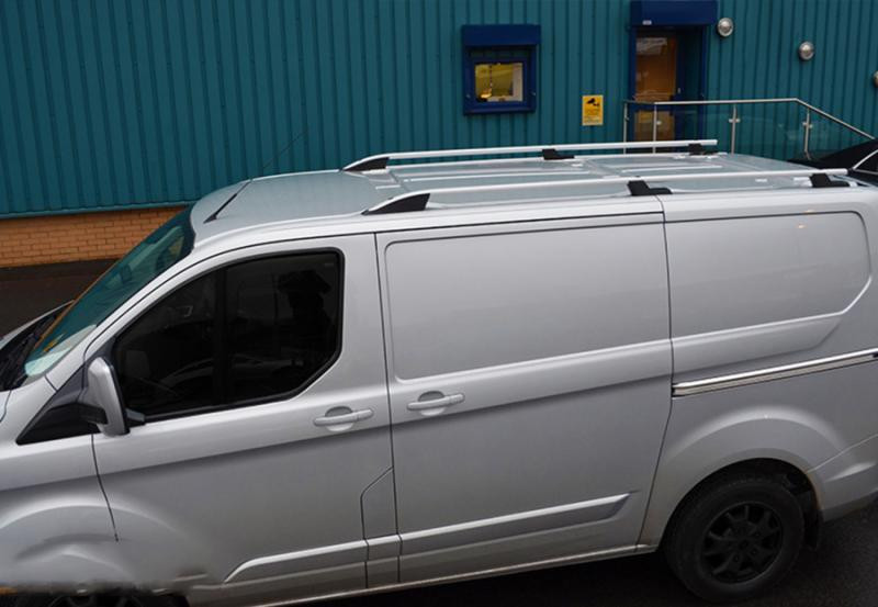 Купити Рейлінги OmsaLine Sport (2 шт, сірі) коротка база для Ford Custom 2013-2022 рр