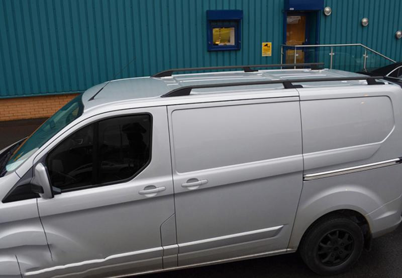 Купити Рейлінги OmsaLine Sport (2 шт, чорні) довга база для Ford Custom 2013-2022 рр