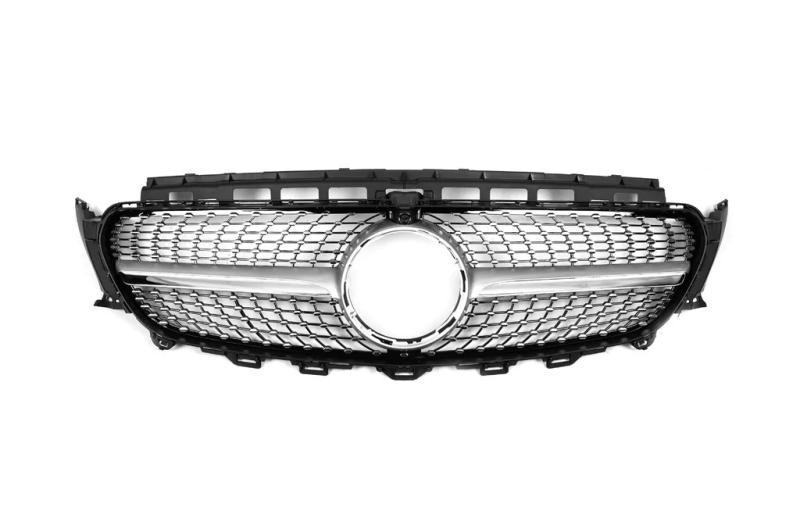Купить Передняя решетка Diamond Silver (для 2016-2020) Без места под камеру для Mercedes E-class coupe C238