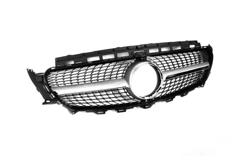 Купить Передняя решетка Diamond Silver (для 2016-2020) Без места под камеру для Mercedes E-class coupe C238