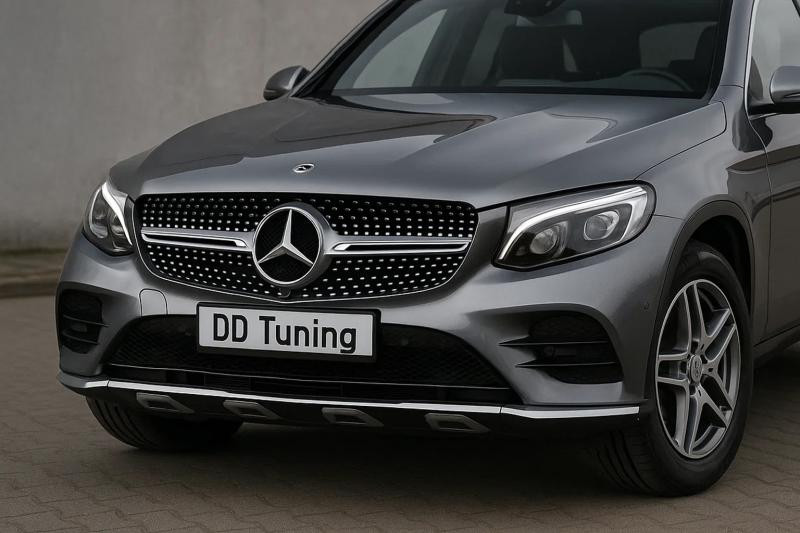 Купити Передня решітка 2015-2019 (Diamond Silver) З місцем під камеру для Mercedes GLC coupe C253