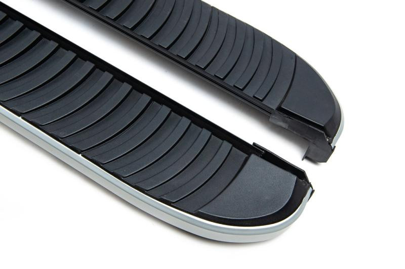 Купити Бокові пороги Tayga Grey (2 шт., Алюміній) 2005-2012 для SsangYong Rexton I рр