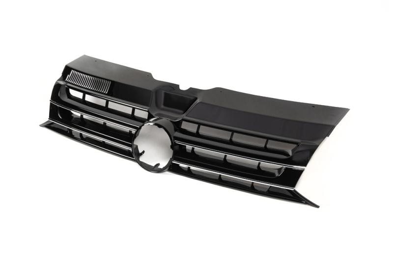 Купить Передняя решетка Черный глянец (под эмблему) для Volkswagen T5 2010-2015 гг