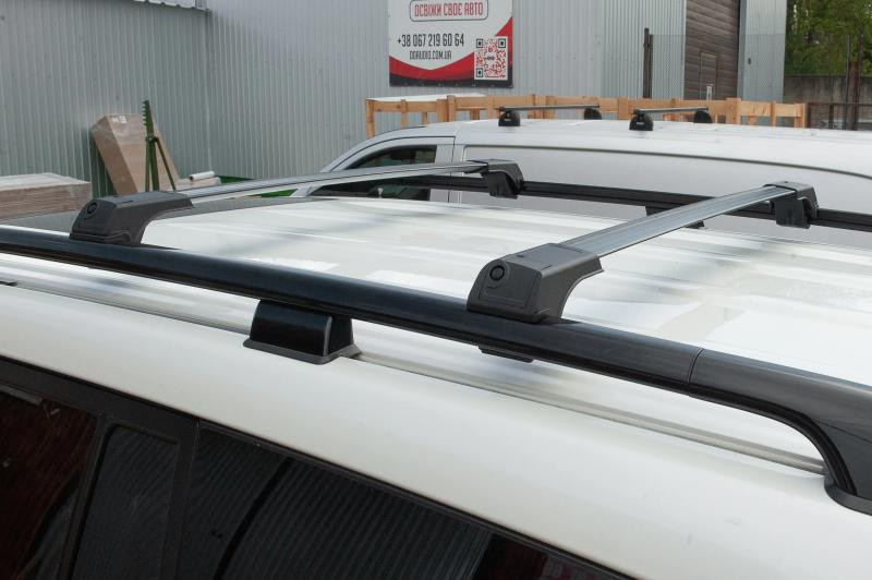 Купить Перемычки на рейлинги без ключа Flybar V1 (2 шт) до 110 см, Черный для Volkswagen Touareg 2002-2010 гг