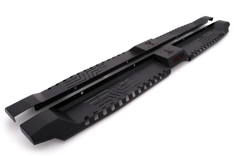 Купить Боковые пороги Dakar V2 без LED (2 шт, металл) для Volkswagen Amarok 2010-2022 гг