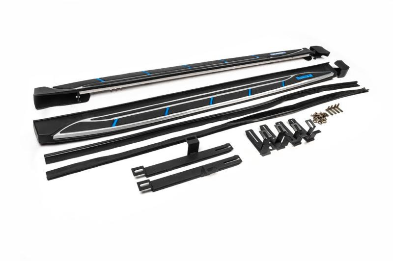 Купить Боковые пороги OEM V4 (2016-2018, 2 шт, алюминий) для Toyota Rav 4