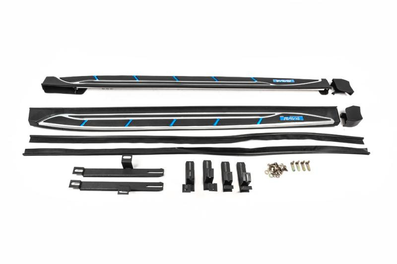 Купить Боковые пороги OEM V4 (2016-2018, 2 шт, алюминий) для Toyota Rav 4