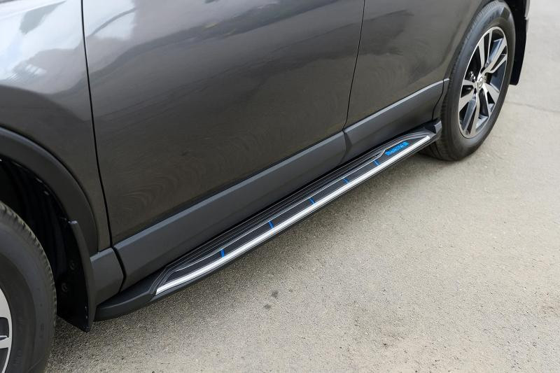 Купить Боковые пороги OEM V4 (2016-2018, 2 шт, алюминий) для Toyota Rav 4