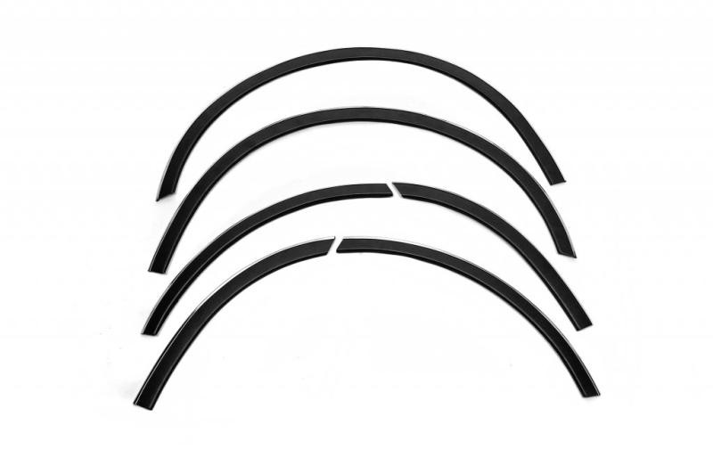 Купить Накладки на арки с хром полоской (6 шт, черные) для Volkswagen T5 2010-2015 гг