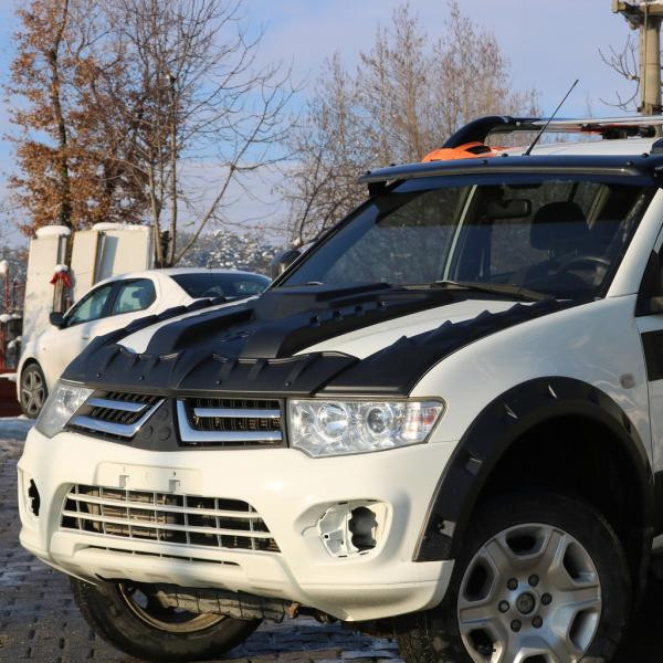 Купить Накладка на капот V1 (ABS) для Mitsubishi L200 2006-2015 гг