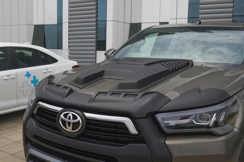 Купити Накладка на капот (2021-2025, ABS) для Toyota Hilux 2015- рр