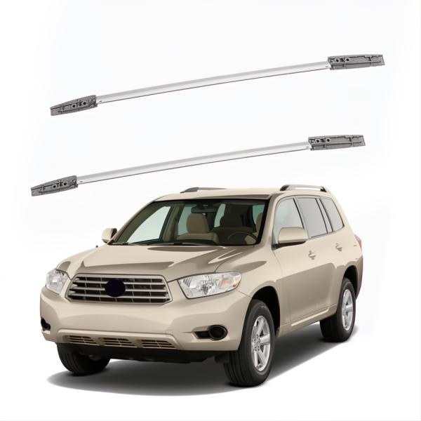 Купить Рейлинги оригинальный дизайн Grey (2 шт) для Toyota Highlander 2008-2013 гг