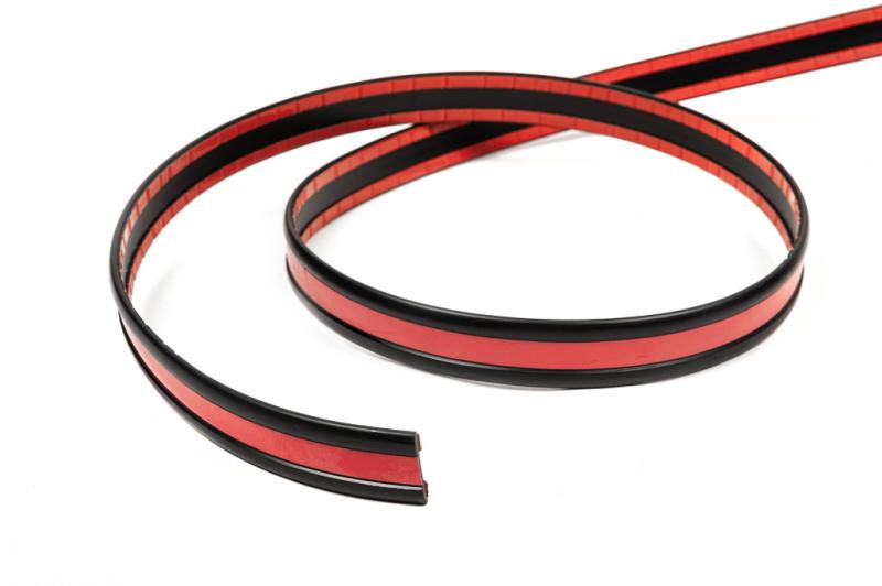 Купить Черный молдинг с красной полоской на метраж sal16b (1 метр, 27 мм)