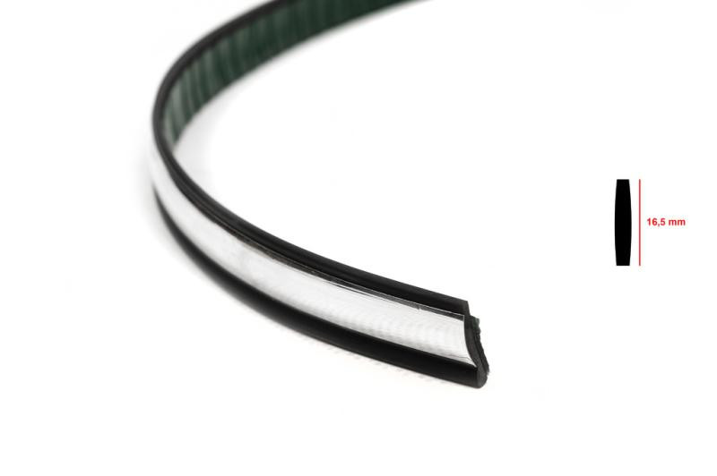Купить Черный молдинг с хром полоской на метраж sal13 (1 метр, 16.5 мм)