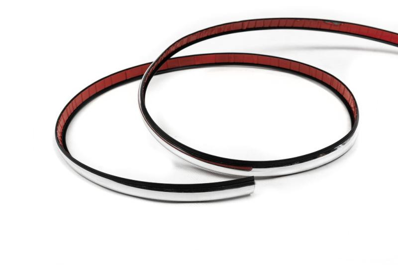 Купить Черный молдинг с хром полоской на метраж sal122 (1 метр, 19 мм)