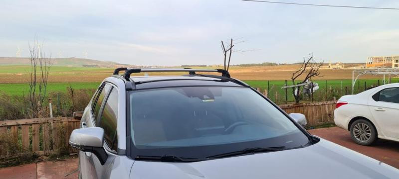 Купить Поперечный багажник на встроенные рейлинги Strong (2 шт) Серый для Toyota Rav 4 2019- гг