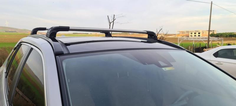 Купить Поперечный багажник на встроенные рейлинги Strong (2 шт) Черный для Toyota Rav 4 2019- гг