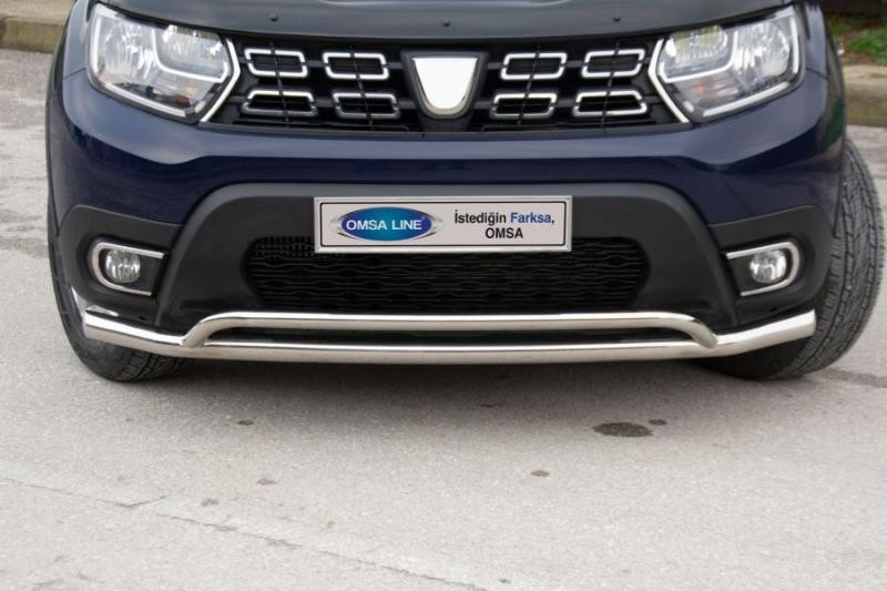 Купити Передній захист Vegas (60/42мм, нерж) для Renault Duster 2018-2024 рр
