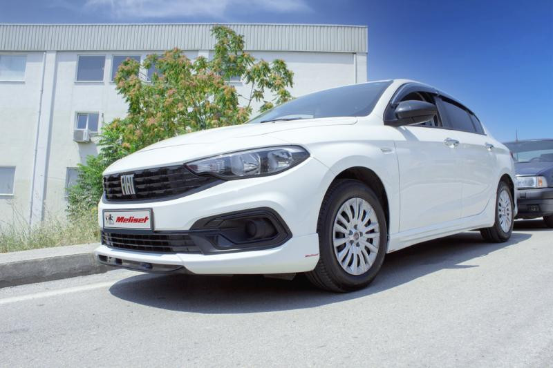 Купити Передня накладка на бампер (2021-2025, під фарбування) для Fiat Tipo 2016- рр