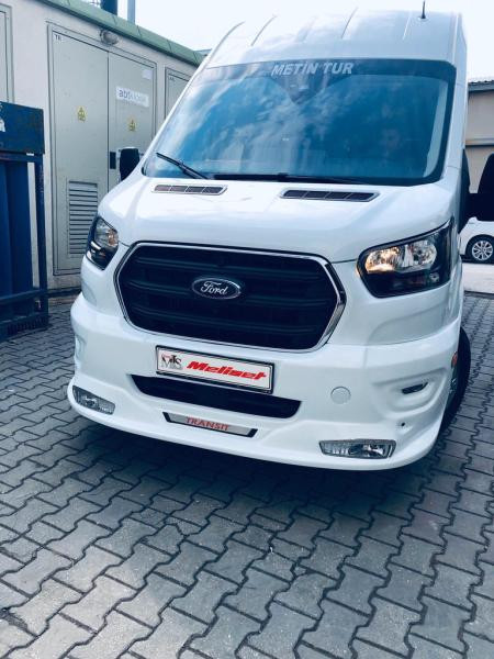 Купить Накладка на передний бампер ERA (2019-2025, под покраску) для Ford Transit 2014- гг