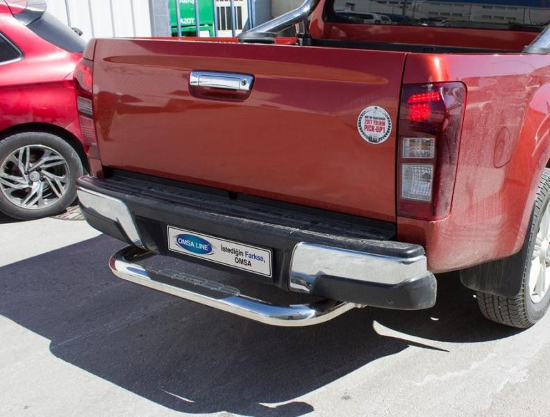 Купити Задній захист Amazon Silver (76 мм, нерж) для Isuzu D-Max 2019- рр