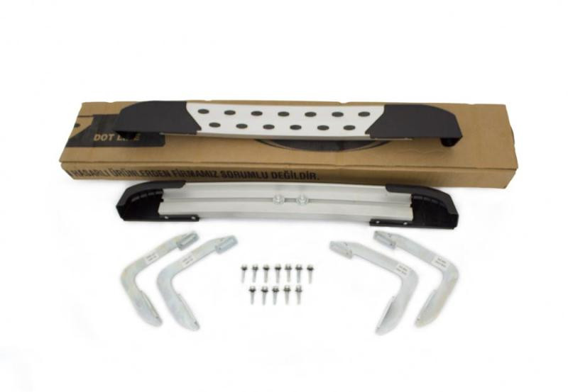 Купити Бокові пороги DOT-Line за колесом (2 шт., Алюм.) Довга база для Volkswagen LT 1995-2006 рр