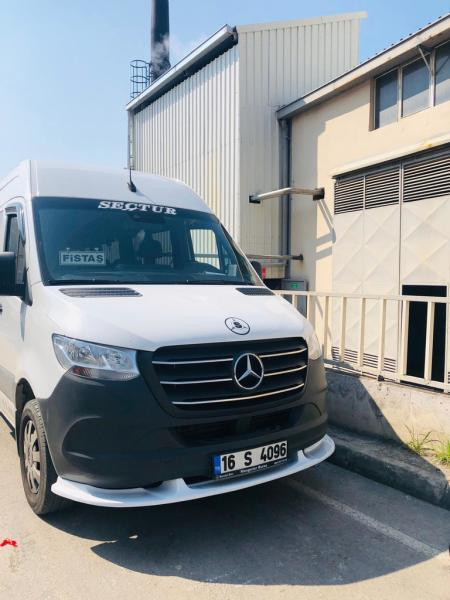 Купить Нижняя накладка на передний бампер (под покраску) для Mercedes Sprinter W907/W910 2018- гг