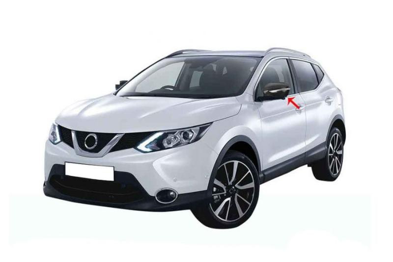 Купити Накладки на дзеркала натуральний карбон (2 шт) для Nissan X-trail T32 / Rogue 2014-2021 рр