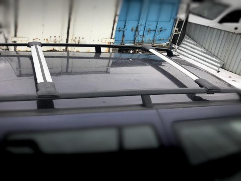 Купить Перемычки на обычные рейлинги без ключа Can V1 (2 шт) до 105 см, Серые для Volkswagen Tiguan 2016-2023 гг