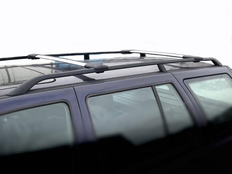 Купить Перемычки на обычные рейлинги без ключа Can V1 (2 шт) до 105 см, Серые для Volkswagen Tiguan 2016-2023 гг