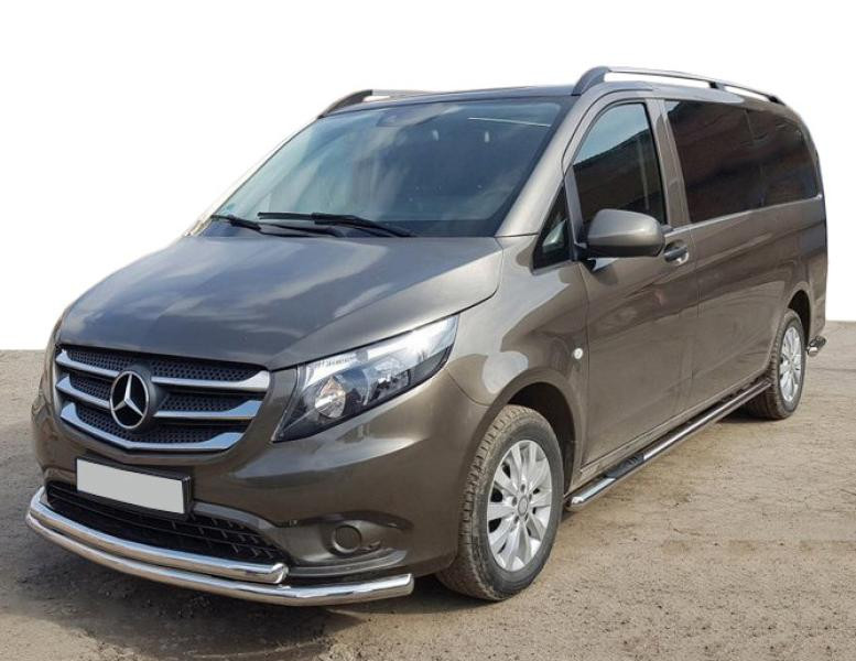 Купить Передняя защита ST014 (нерж.) 60/60 для Mercedes Vito/V-class W447 2014- гг