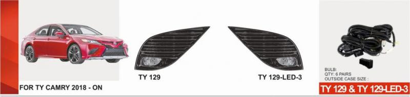 Купити Протитуманки US-type (2 шт, LED) для Toyota Camry 2017-2023 рр