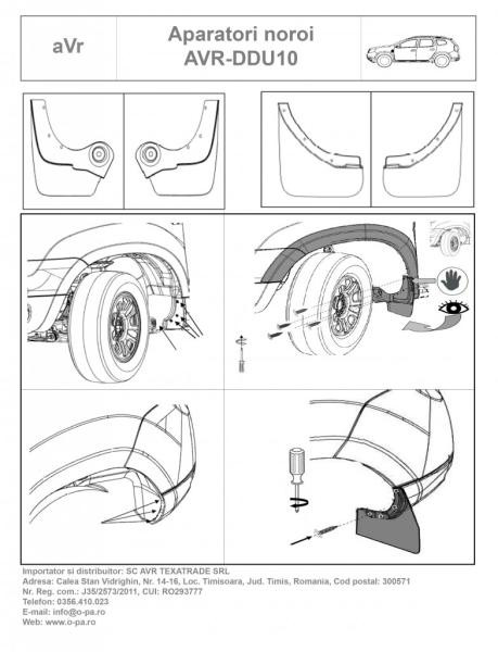 Купити Бризковики Premium (4 шт) для Renault Duster 2008-2017 рр