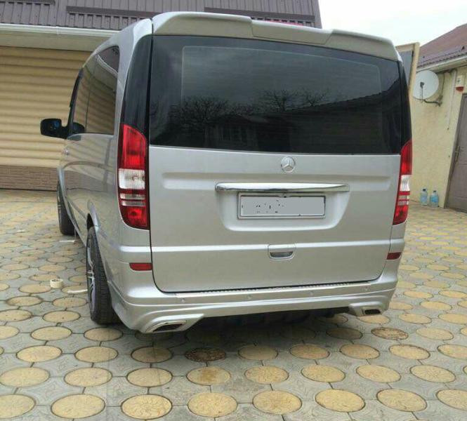 Купить Накладка на задний бампер AMG (под покраску) Короткая база для Mercedes Vito W639 2004-2014 гг