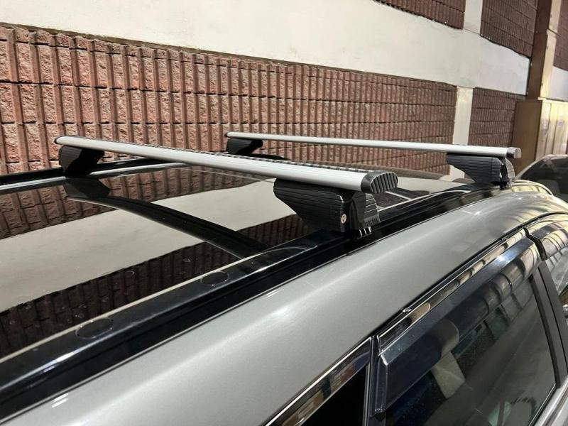 Купить Багажник (поперечины) на интегрированные рейлинги Wizard V2 (2 шт) 115 см, Серый для Volkswagen Touareg 2018- гг