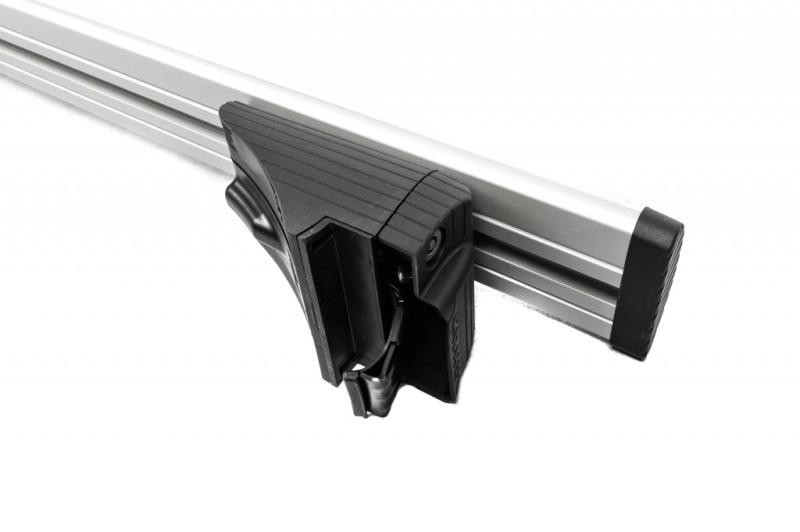 Купить Багажник (поперечины) на интегрированные рейлинги Wizard V2 (2 шт) 115 см, Серый для Volkswagen Touareg 2018- гг