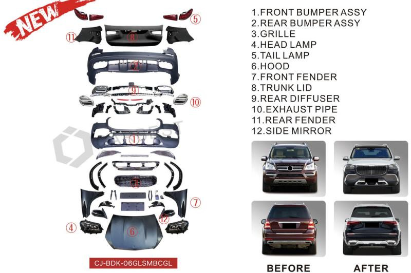 Купити Комплект рестайлінгу в GLS X167 Maybach для Mercedes GL сlass X164