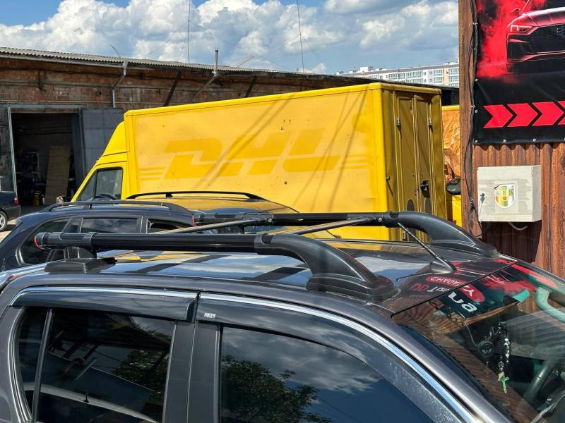 Купить Рейлинги Shark (с поперечинами) Серый цвет для Toyota Hilux 2015- гг