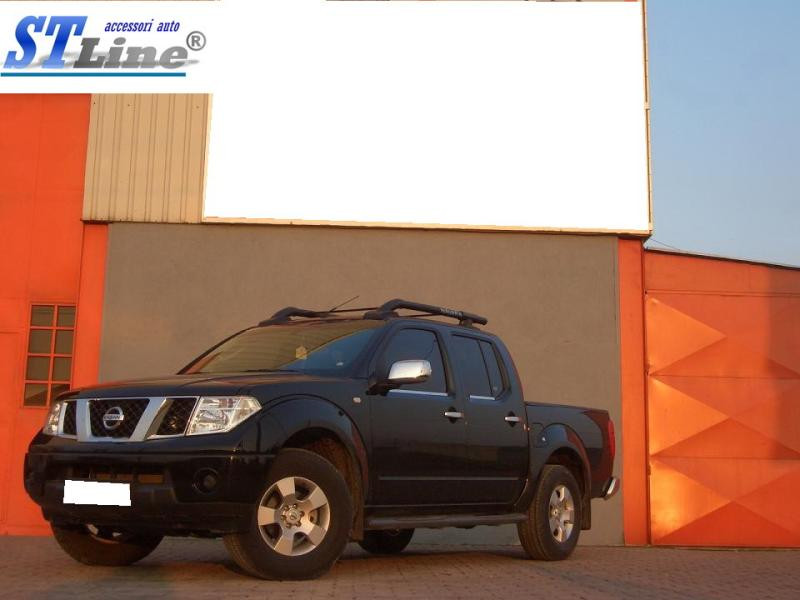 Купить Рейлинги с перемычками (2 шт, Черные) Серые для Nissan Navara/NP300 2016- гг