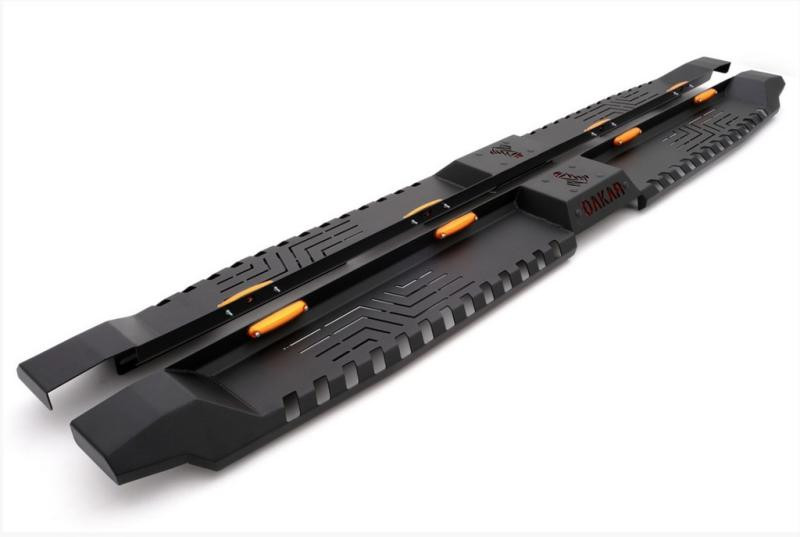 Купити Бокові пороги Dakar V2 з LED (2019-2025, 2 шт, метал) для Mitsubishi L200 рр